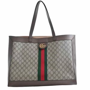 Gucci Ophidia GG Supreme Sherry Tote Bag Brown PVC